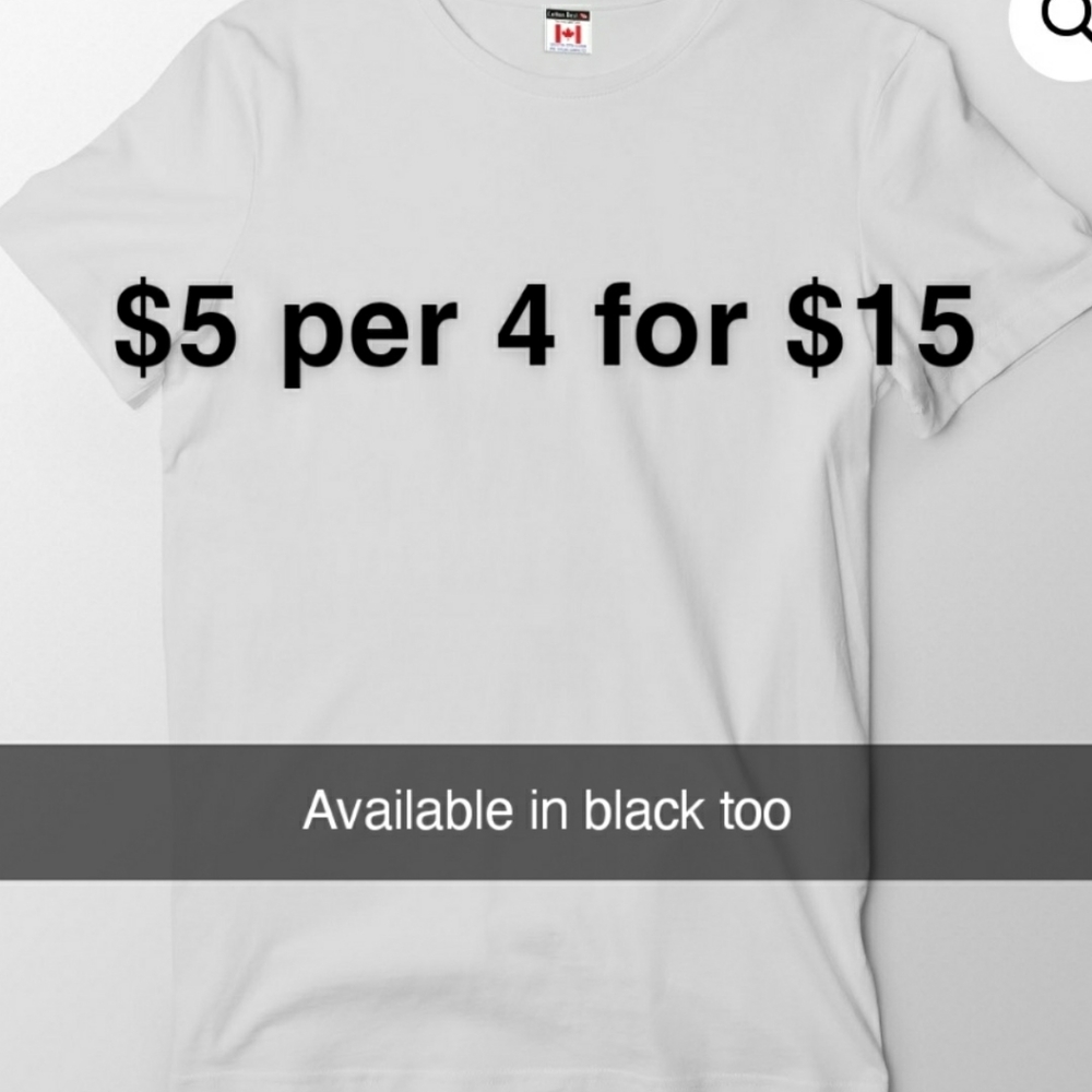 White and Black crewneck T's